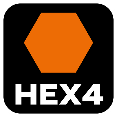 Bity udarowe HEX4 x 25 mm, 2 szt.