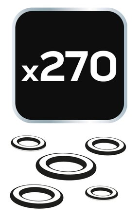 O-ringi klimatyzacji HNBR, 270 sztuk