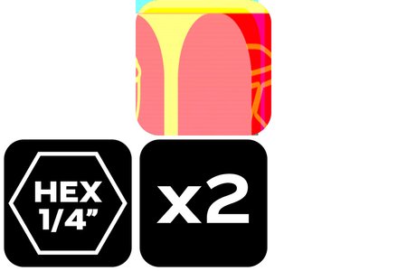 Bity udarowe PZ2 x 50 mm, 2 szt.