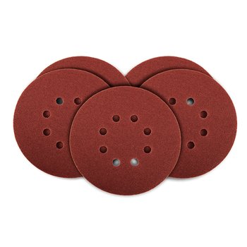 Krążki ścierne 150 mm, K100, 5 szt., z 8 otworami, 65mm