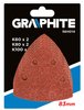 Papiery szlifierskie z rzepem, 83 x 83 x 83 mm (K60x2, K80x2, K100x1), 5 szt.