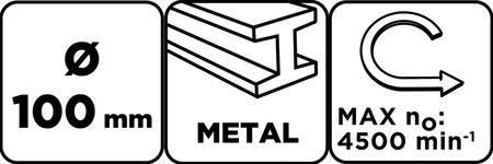 Szczotka druciana doczołowa 100 mm, drut karbowany, stalowy, z trzpieniem 6 mm