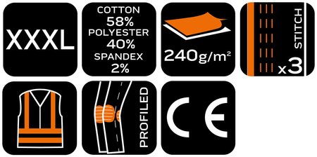 Spodnie robocze Mix&Match, szaro-czarne, rozmiar XXXL