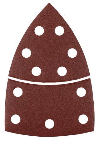 Papiery ścierne na rzep, żelazko 102 x 152 mm, P180, 5 szt., z 11 otworami