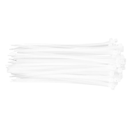 Opaski zaciskowe 4.8 x 200 mm, 75 szt., białe