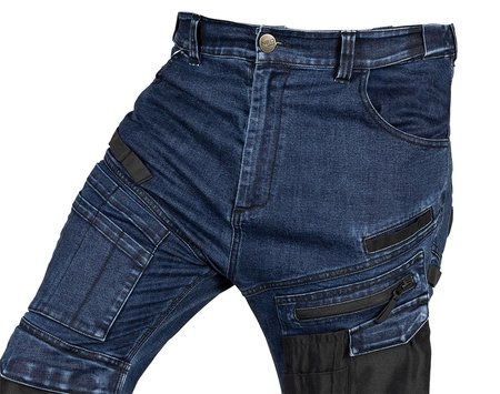 Spodnie robocze DENIM, wzmocnienia Oxford, granatowe, rozmiar XS