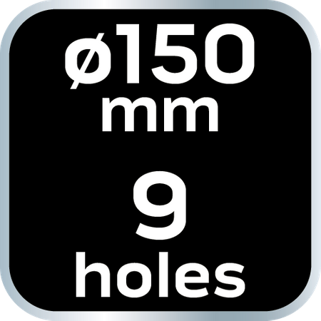 Krążki ścierne 150 mm, P60, 5 szt., z 9 otworami do 04-721