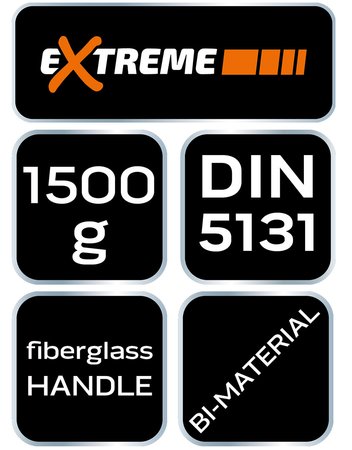 Siekiera 1500g, trzonek z włókna szklanego