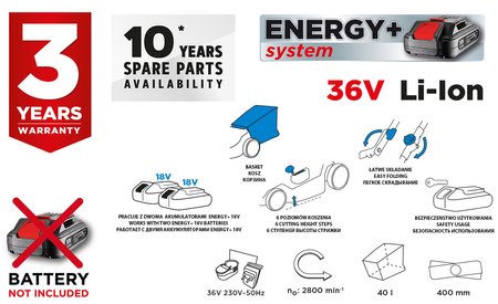 Kosiarka akumulatorowa Energy+ 36V