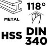 Wiertło do metalu HSS, DIN 340,  6 mm