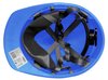 Hełm przemysłowy z paskiem podbródkowym, niebieski