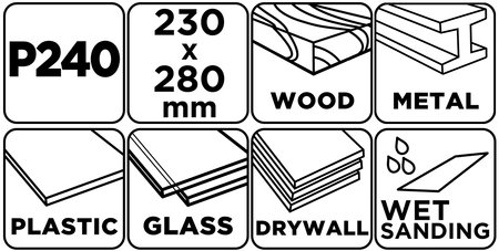 Papier ścierny wodny 230 x 280 mm, P240