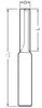 FREZ PROSTY 8MM 12*20MM 2 ROWKI