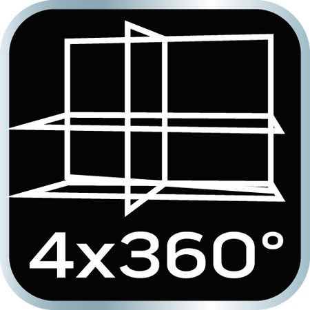 Laser 3D, 16 linii, zielony, walizka, tarcza celownicza, magnetyczny uchwyt, ładowarka