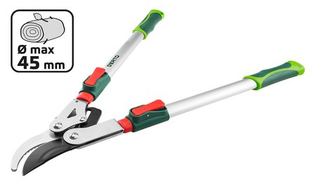 Sekator do gałęzi teleskopowy 670 mm, średnica cięcia 45 mm,  uchwyty aluminiowe