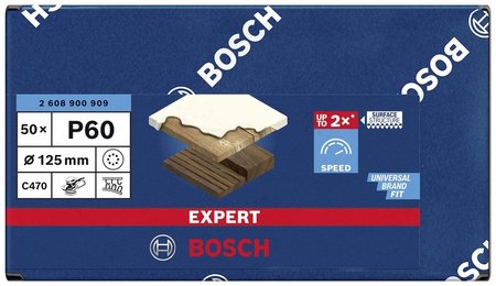 KRĄŻEK ŚCIERNY EXPERT EXC470 125MM P60 8OTW.