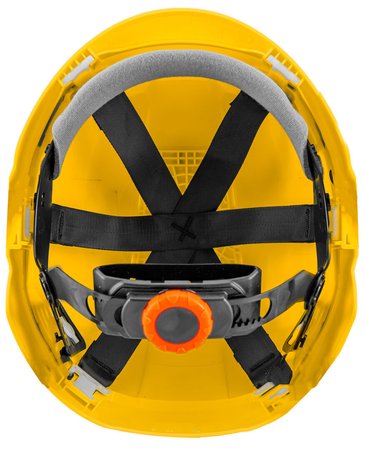 Hełm przemysłowy do pracy na wysokościach, żółty