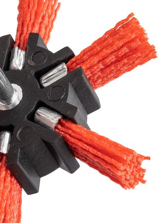 Szczotka nylonowa, tarczowa, 100 mm, z trzpieniem 6 mm