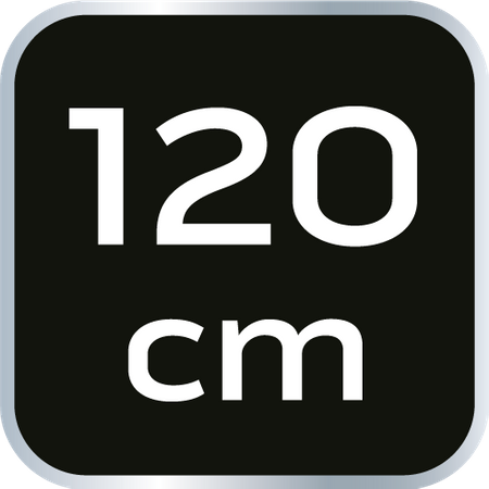 Poziomnica aluminiowa, 3 libelle, frezowana dolna powierzchnia, 120 cm