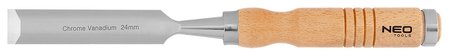 Dłuta 6, 12, 18, 24 mm, zestaw 4 szt. Uchwyt drewniany