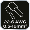 Szczypce do zaciskania końcówek tulejkowych 0.5-16 mm2 (22-6 AWG)