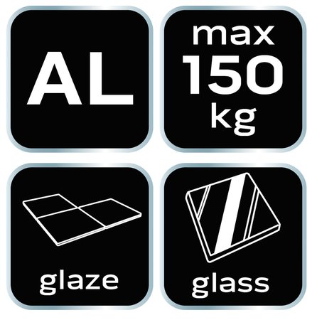 Przyssawka do szyb aluminiowa, potrójna, 150 kg