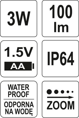 METALOWA LATARKA Z DIODĄ CREE 100*25MM