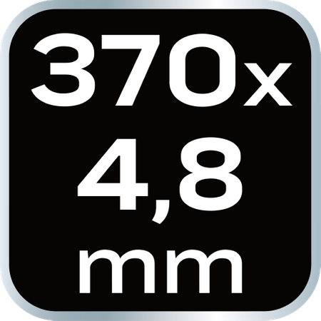 Opaski zaciskowe 4.8 x 370 mm, 75 szt., białe