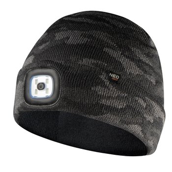 Czapka z latarką LED, dwuwarstwowa, CAMO URBAN