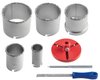 Otwornice wolframowe 32-83 mm, zestaw 5 szt. + pilnik