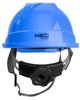 Hełm przemysłowy z paskiem podbródkowym, niebieski