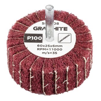 Ściernica listkowa trzpieniowa 60 x 25 x 6 mm, P100