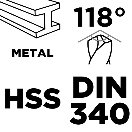 Wiertło do metalu HSS, DIN 340,  3 mm