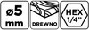 Wiertło do drewna Hex 5.0 mm