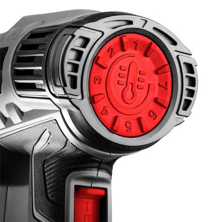 Opalarka 2000W, zakres temperatur:I: 50ºC, II: 50-550ºC, III: 50-550ºC,walizka