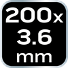 Opaski zaciskowe EXTREME 3.6 x 200 mm, czarne, 100 szt.