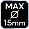 Sekator by-pass 185 mm, zakres do 15 mm, regulowany rozstaw