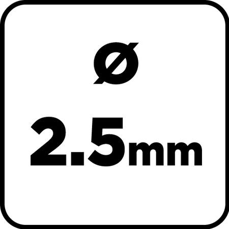 Wiertło do metalu HSS, DIN 340, 2.5 mm, 2 szt.