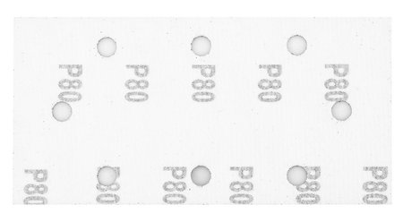 Papiery ścierne na rzep 93 x 185 mm, P80, 5 szt., z 8 otworami