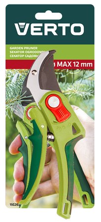 Sekator ogrodowy kowadełkowy, regulacja rozstawu, średnica cięcia 12 mm