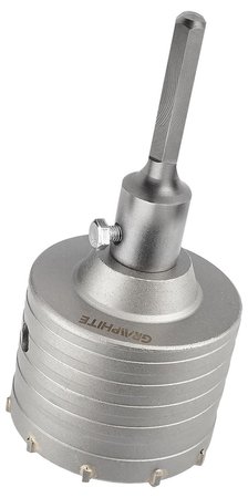 Otwornica widiowa 80 mm z adapterem HEX oraz wiertłem pilotującym