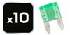Zestaw bezpieczników samochodowych, 10 sztuk