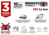 Szlifierka mimośrodowa Energy+ 18V, Li-Ion, stopa 125 mm, bez akumulatora
