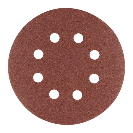 Krążki ścierne na rzep 125 mm, P40, 5 szt., z 8 otworami