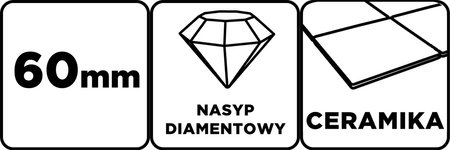 Brzeszczot do urządzenia wielofunkcyjnego, do cięcia ceramiki z nasypem diamentowym, 60 mm