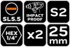 Bity udarowe SL5.5 x 25 mm, 2 szt.