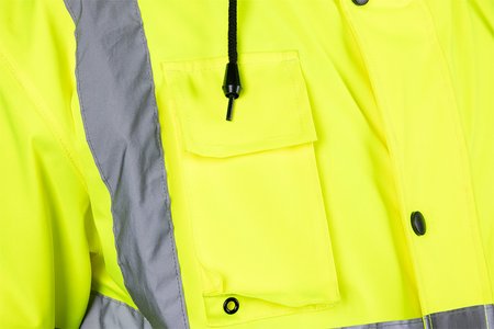 Kurtka robocza ostrzegawcza, lekko ocieplana, bomberka, żółta, rozmiar XXXL