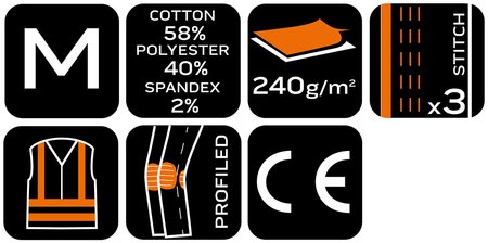 Spodnie robocze Mix&Match, czarne, rozmiar M