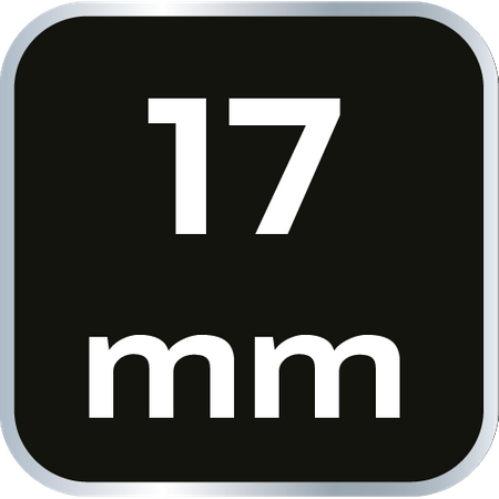 Klucz płasko-oczkowy skręcony 90°, 17mm