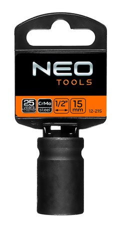 Nasadka udarowa 1/2", 15 x 38mm, Cr-Mo